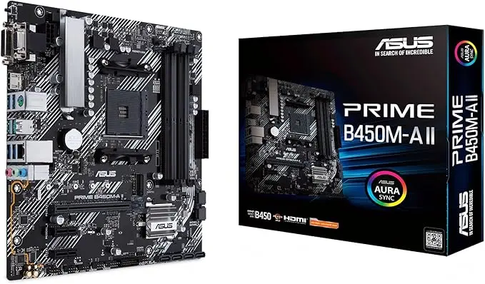 ASUS PRIME B450-PLUS AM4 AMD B450 SATA 6Gb/s USB 3.1 HDMI ATX AMD Motherboard | 90MB0YN0-M0EAY0