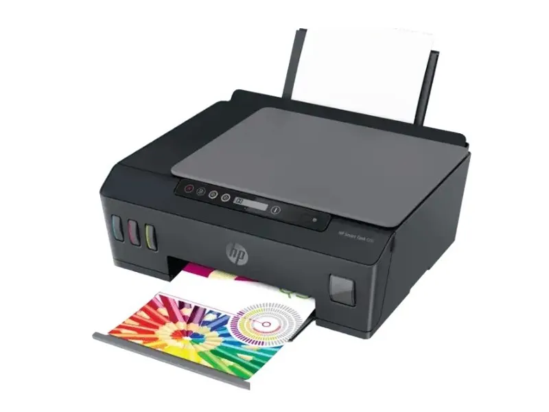 [4SR29A] HP Smart Tank 500 All-in-One Ink Tank Colored Printer, Up to 11ppm Black & 5ppm Color Print Speed, 2" Icon Display 7 Segment, Automatic Ink Sensor, Black | 4SR29A