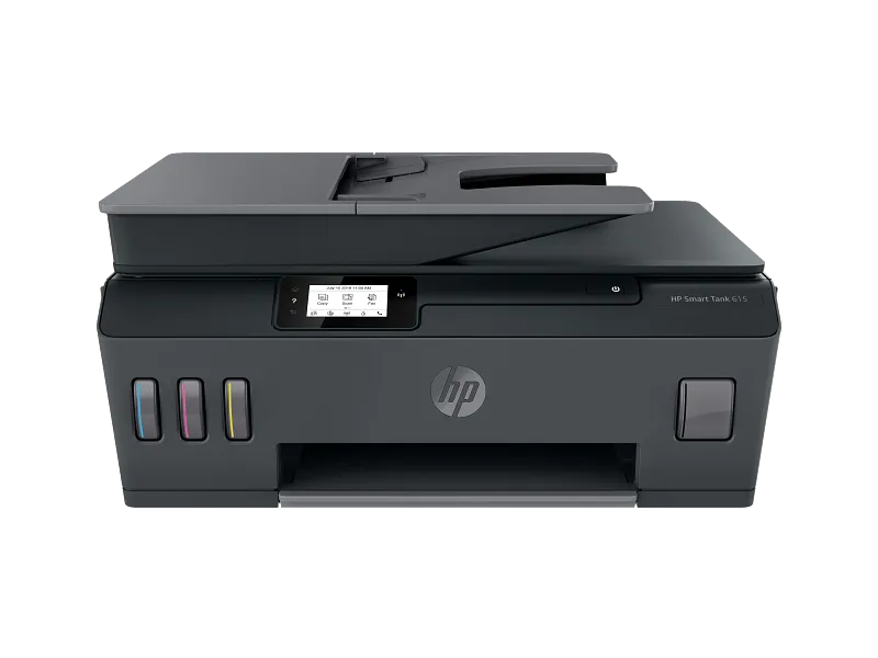 Hp Smart Tank 615 Wireless, Print, Copy, Scan, Fax, Automated Document Feeder, All In One Printer, Print Up To 18000 Black Or 8000 Color Pages, Black [Y0F71A]