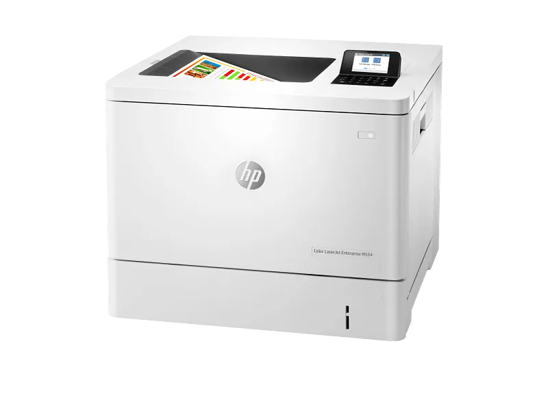 HP Color LaserJet Enterprise M554dn Single Function Color Laser Printer with Automatic Duplex Printing (7ZU81A)