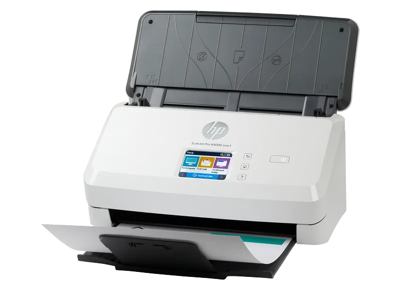 HP ScanJet Pro N4000 snw1 Sheet-feed Scanner – High-Speed Duplex ADF Scanner with Wi-Fi, Ethernet & USB Connectivity 6FW08A