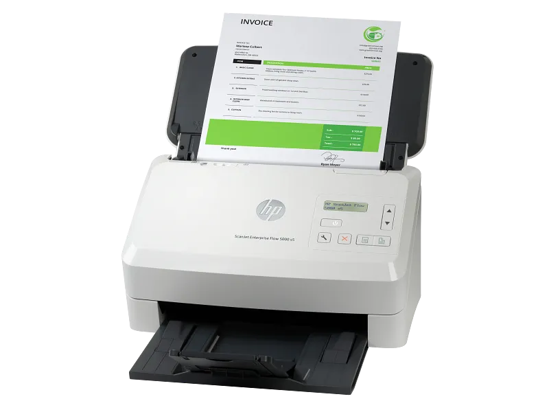 [6FW09A] HP ScanJet Enterprise Flow 5000 s5 Sheetfed Scanner , USB 3.0, 600 dpi, Duplex ADF, 80-Sheet Capacity (6FW09A)