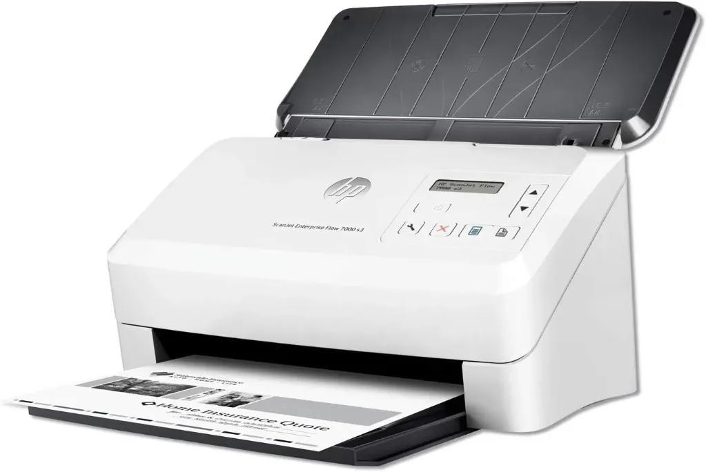 HP ScanJet Enterprise Flow 7000 s3 Sheetfed Scanner with Auto Document Feeder | High-Speed Duplex Scanning | USB 2.0 & 3.0 Connectivity L2757A
