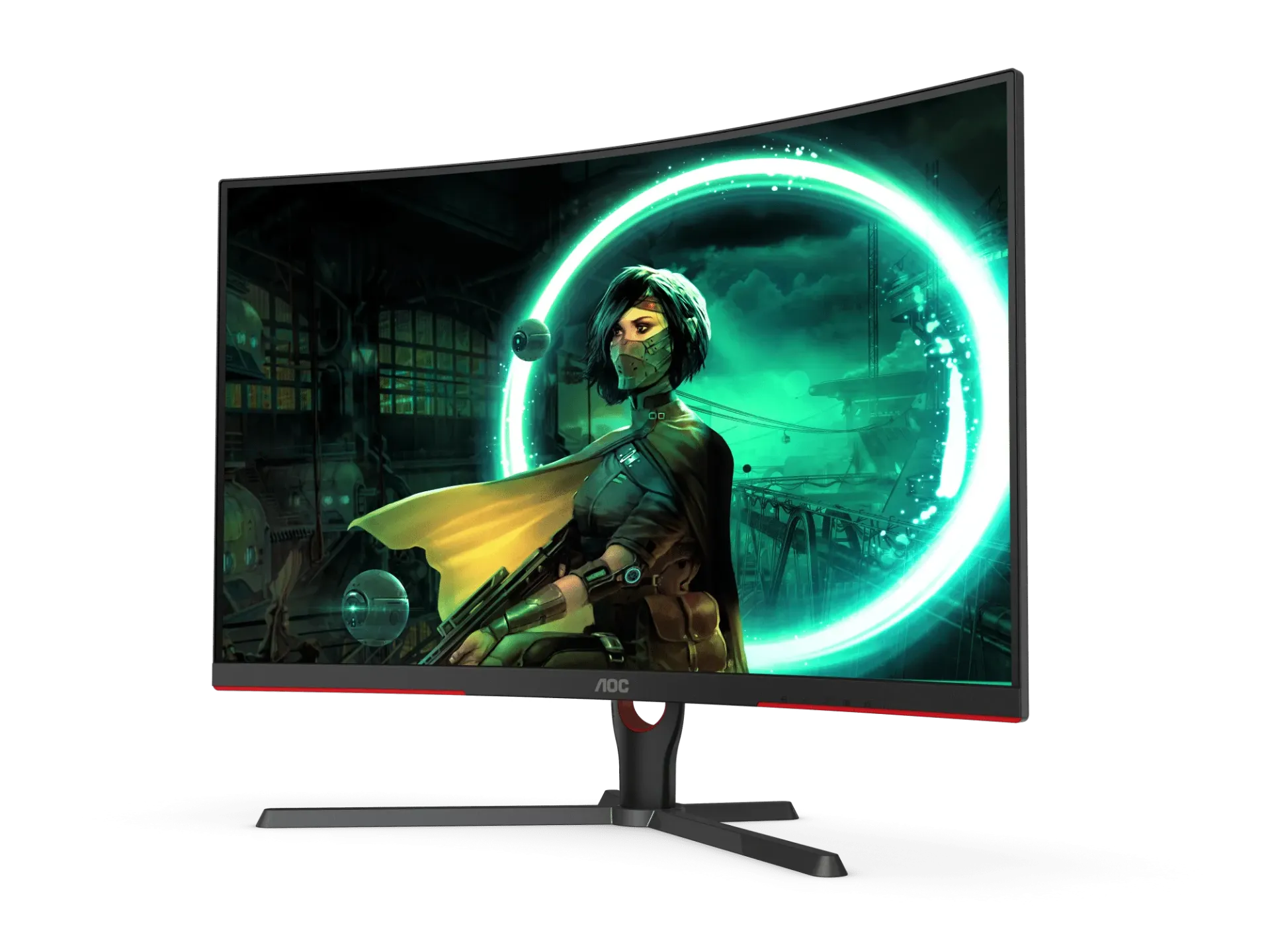 AOC C32G3E 31.5 Inch FHD 165Hz 1000R Curved Gaming Monitor with FreeSync Premium & HDR Mode. C32G3E