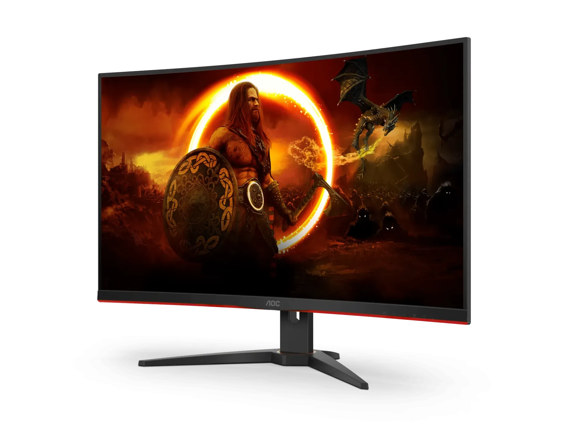 AOC C32G2ZE2 31.5 Inch FHD Curved Gaming Monitor, 250Hz, 0.5ms, Adaptive Sync, HDR10, VA Panel, 1500R Curvature. C32G2ZE2