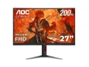 AOC C27G4H2 27-Inch Curved Gaming Monitor, FHD 1920x1080, 200Hz, 1500R, 0.3ms, Height Adjustable, Black.C27G4H2