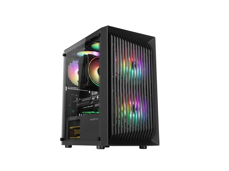 Abkon Core C200M Compact Cooling, With Side Panel Tempered Acrylic Glass, M-ATX, Mini-ITX, Mini Tower Case | C200M