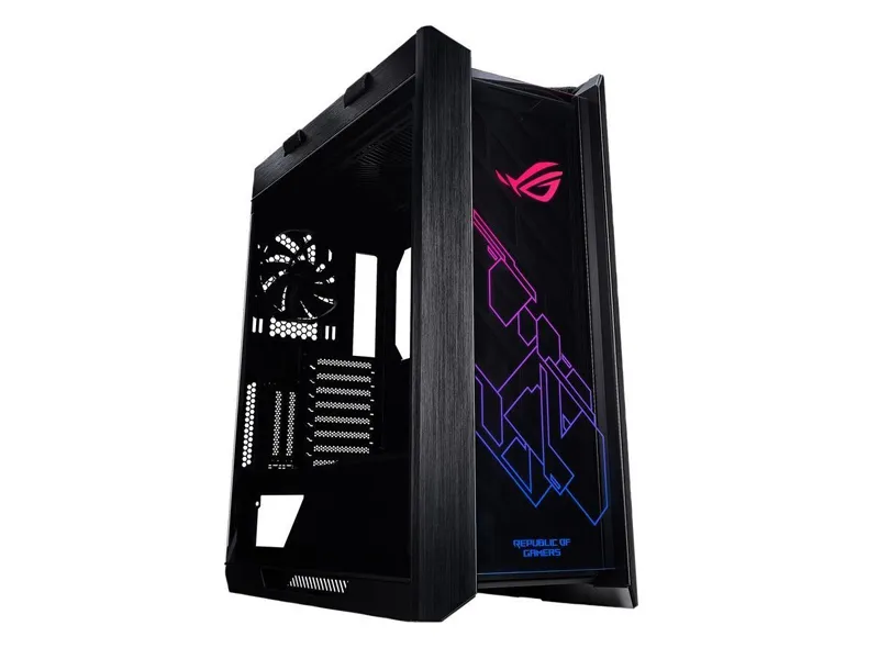 ASUS ROG Strix Helios GX601 RGB Mid-Tower Computer Case up to EATX with USB 3.1 Front Panel, Smoked Tempered Glass, Brushed Aluminum and Steel Construction | 90DC0020-Black