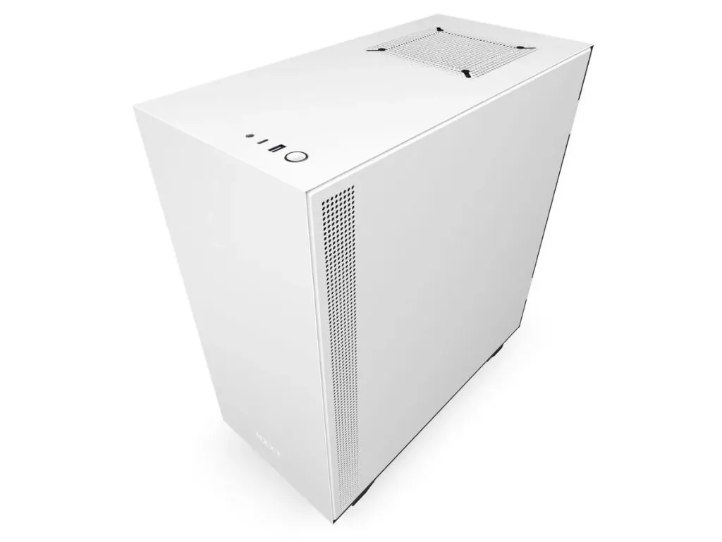 NZXT H510 Compact ATX Mid-Tower PC Gaming Case with Tempered Glass Side Panel, USB Type-C Front Port, Cable Management & Water-Cooling Ready – White | CA-H510B-W1