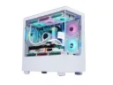 WJCOOLMAN Blade Elite 3F White Mid Tower PC Case with 3 Built-in Uni Fans, ITX/M-ATX Support-CASE-209 WHT