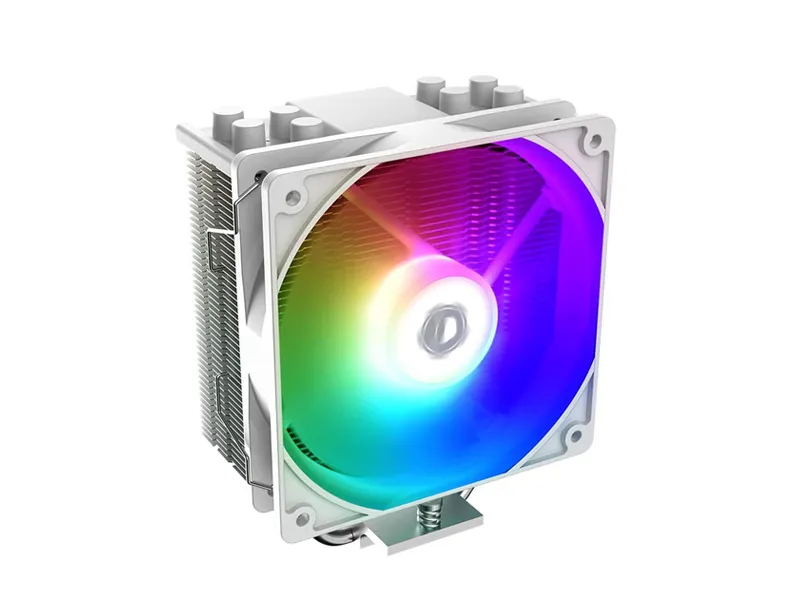 [CLR-0182] ID-COOLING SE-214-XT ARGB WHITE CPU Cooler 4 Heatpipes CPU Air Cooler Addressable RGB Light Sync with Motherboard(5V 3-PIN Connector) CPU Fan for Intel/AMD, LGA 1700 Compatible-CLR-0182