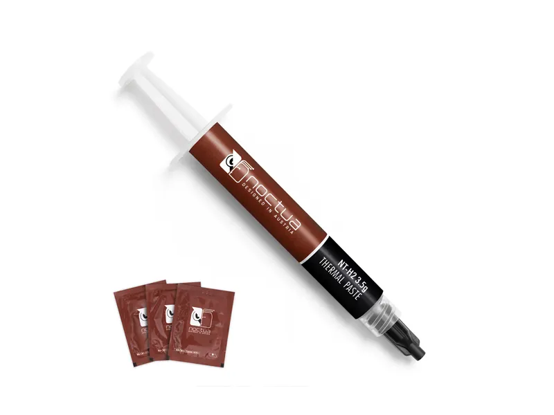 Noctua NT-H2 3.5g AM5 Edition, Pro-Grade Thermal Compound with Thermal Paste Guard for AMD AM5 CPUs incl. 3 Cleaning Wipes (3.5g)-CLR GEL-033