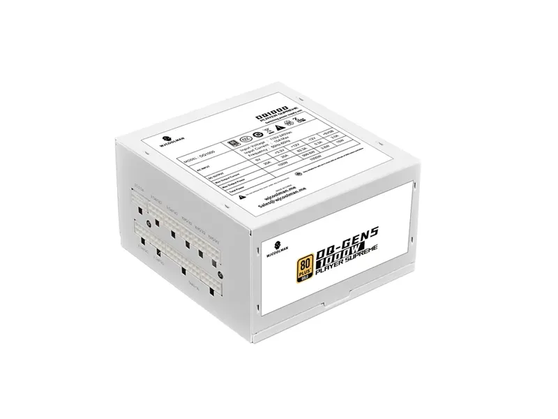 WJCoolman DQ1000 1000W 80+ Gold Fully Modular Power Supply | ATX 3.0 & PCIe Gen 5.0 | Native 12VHPWR | White-PS-171 BK