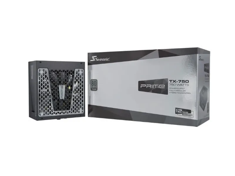 [PS-130] Seasonic PRIME TX-750 750W 80+ Titanium Full Modular Power Supply – ATX/EPS, Premium Hybrid Fan Control