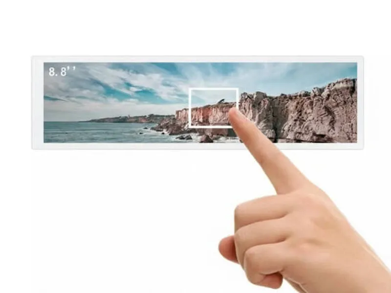 Generic LCD Widescreen, 8.8 Inch TFTLCD IPS Display, 16.7M Color, 600nits Brightness, Touch Screen, 170"Full View Angle, for PC Raspberry Pi, Black | white-CNTR-0016