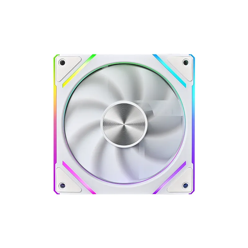 WJCOOLMAN UNI SI 120 120MM Hydraulic Bearing Fan – Black & White, 12V DC, Low Noise, Long Life- CASEFAN-120 (White)