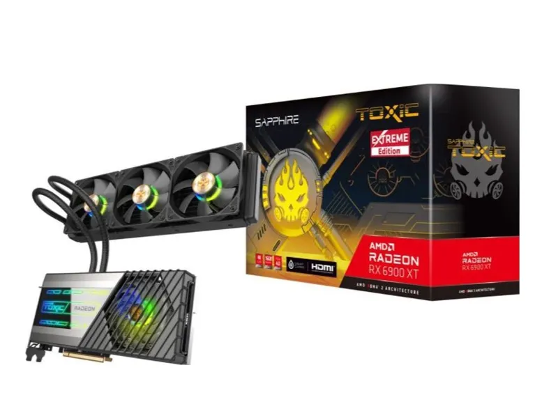 [VGA-132] Sapphire TOXIC AMD Radeon RX 6900 XT Gaming OC 16GB GDDR6 Graphics Card, 256-Bit, PCI Express 4.0, 1 x HDMI 2.1, 3 x DisplayPort 1.4, Extreme Edition
