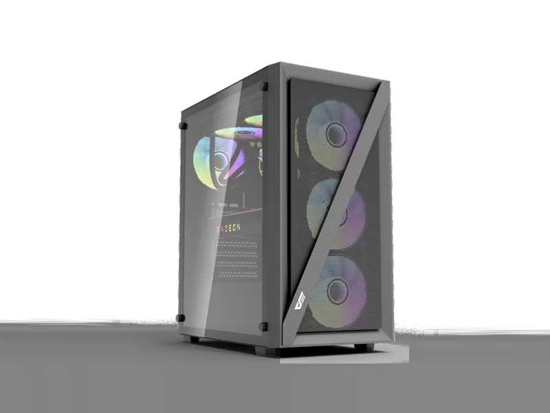 DARKFLASH DK260 AIR ATX PC Case with Tempered Glass Side Panel, Mesh Front Design, USB 3.0 Support, 360mm Radiator Support-CASE-236