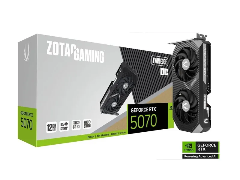 ASUS Dual GeForce RTX 5070 12GB OC Graphics Card, GDDR7 192-Bit Memory, 2542 MHz Boost Clock, 6144 CUDA Cores, 28 Gbps Memory Speed, PCI Express 5.0