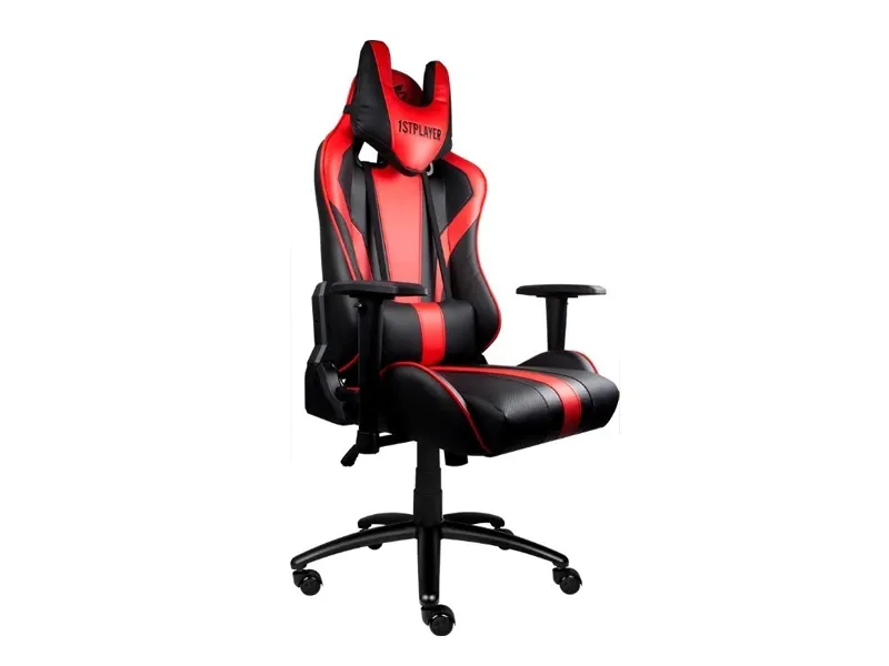 [GM-CH-0051 BK/RD] 1stPlayer FK1 Gaming Chair Load Capacity 160kg with Metal Base & 90°-170° Recline - Red | FK1 Red-GM-CH-0051 BK/RD