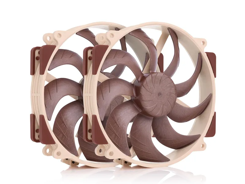 [CASEFAN-133] Noctua NF-A14x25r G2 PWM Sx2-PP, Double Set Quiet 140 mm Premium Fan with Round Frame for Push-Pull Operation (Brown)