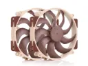 Noctua NF-A14x25r G2 PWM Sx2-PP, Double Set Quiet 140 mm Premium Fan with Round Frame for Push-Pull Operation (Brown)