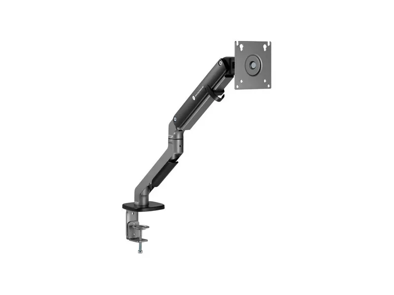 WJCOOLMAN Monitor Arm 2100 Pro Single Tabletop Mount for 17-32 Inch Screen, Model MOUNT-PRO-2100, Aluminum Gas Spring Monitor Stand with Tilt, Swivel & Rotation, Black