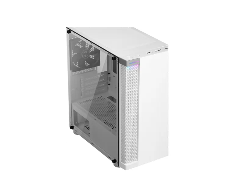 [CASE-122 WHT] Abkon Core C450M White Micro-ATX PC Case with 120mm Black Fan | C450M-WHITE
