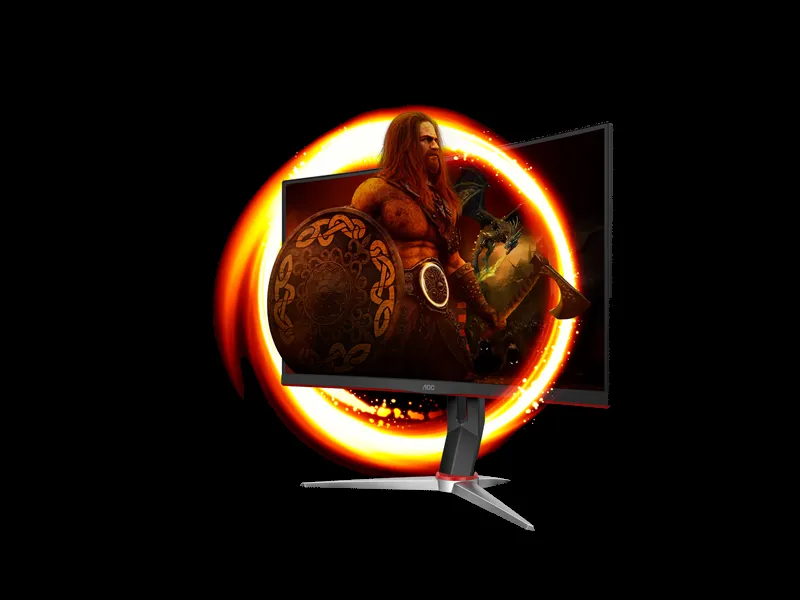 AOC CQ27G2 27-Inch QHD Curved Gaming Monitor, 144Hz Refresh Rate, 1ms MPRT, VA Panel, 1500R Curvature, FreeSync Premium, HDMI 2.0 & DisplayPort 1.2, Black