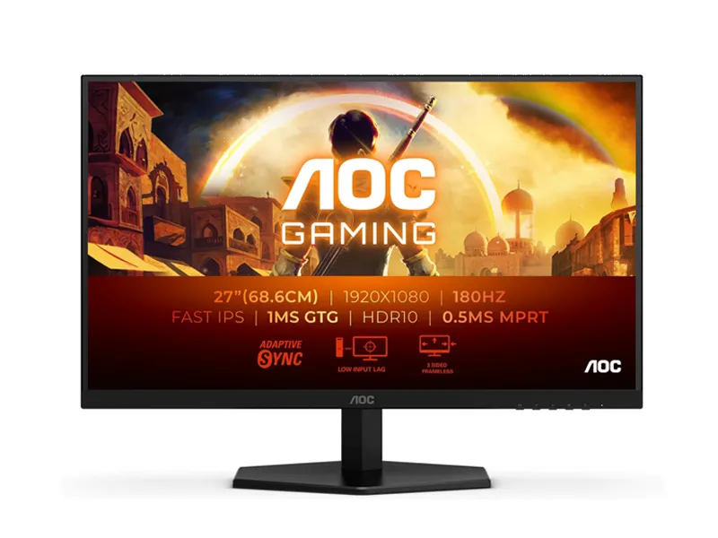 [MON-AOC-27-24] AOC 27G42E 27″ Full HD 180Hz Gaming Monitor (Black) – IPS Display | 0.5ms Response