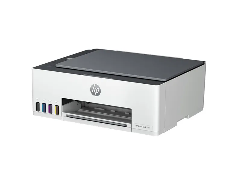 HP Smart Tank 580 All-in-One Colour Printer (1F3Y2A) with Self-Healing Wi-Fi, High Yield Ink, Print, Copy, Scan