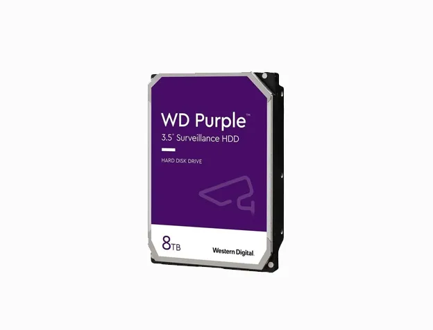 Western Digital Purple 8TB Surveillance Internal Hard Drive (WD84PURZ / WD85PURZ) 3.5-Inch SATA 6.0 Gb/s 5640 RPM CMR Drive for DVR/NVR Security Systems