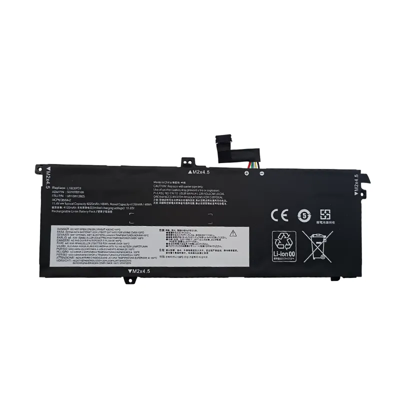L18C6PD1 48Wh 11.4V Rechargeable Li-ion Replacement Laptop Battery for ThinkPad X390 X395 X13 Gen 1 Series (SB10T83168 5B10W13925)